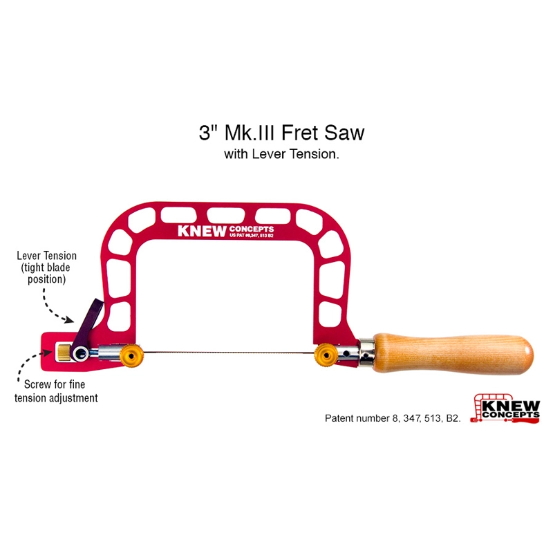 Knew Concepts 3″ Jeweller’s Hand Saw With Cam-Lever Tension - Image 2