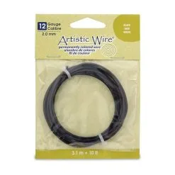Beadalon Artistic Wire, 12 Gauge, Black