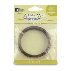 Beadalon Artistic Wire, 14 Gauge, Antique Brass