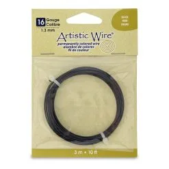 Beadalon Artistic Wire, 16 Gauge, Black