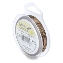 Beadalon Artistic Wire, 24 Gauge, Antique Brass