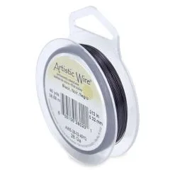 Beadalon Artistic Wire, 28 Gauge, Black