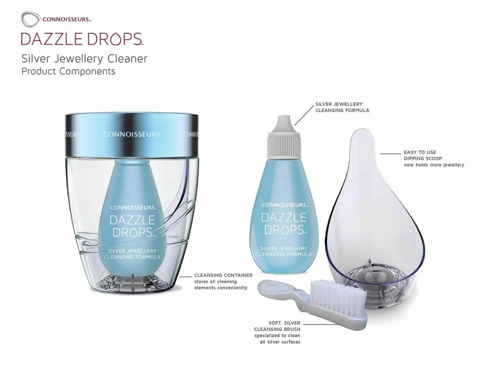 Connoisseurs Dazzle Drops Silver Jewellery Cleaner - Image 4