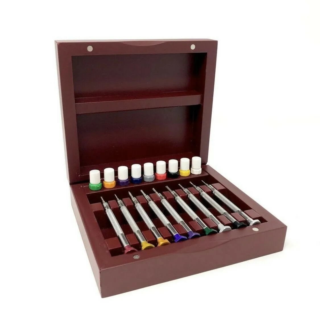 Anchor Euro Pro Screw Driver Set Of 9 In Wood Box - Image 4