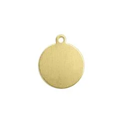 ImpressArt Premium Stamping Blanks – Brass 1/2″ Circle Tag With Ring