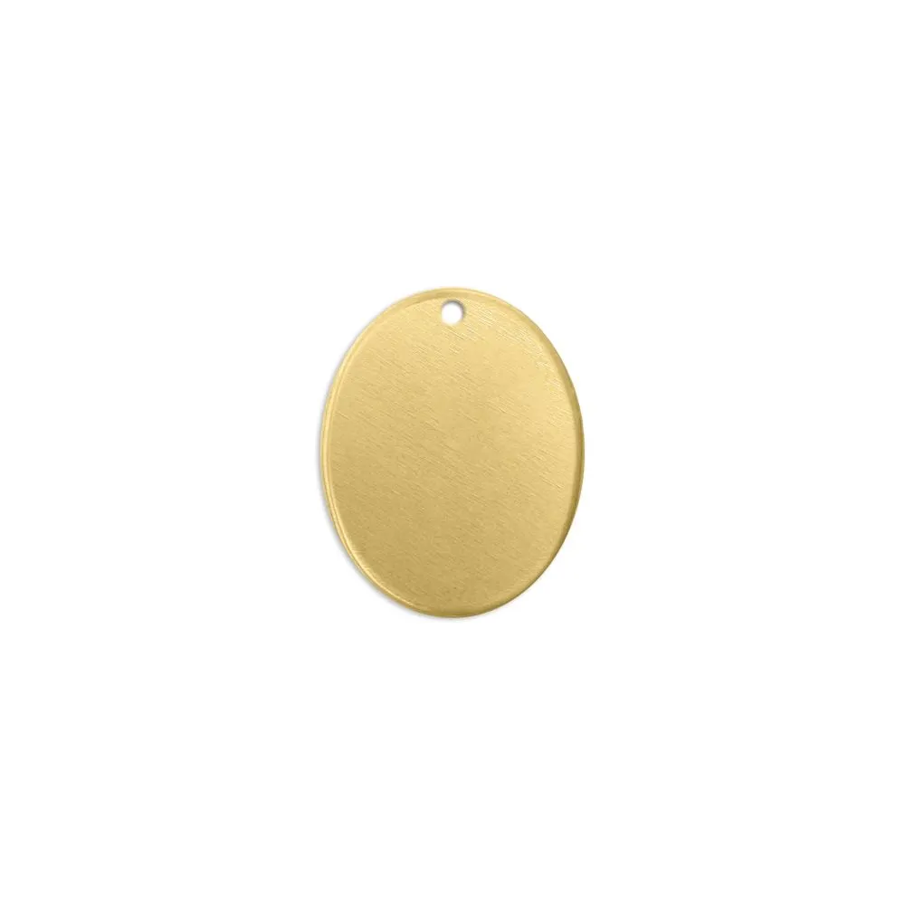 ImpressArt Premium Stamping Blanks – Brass Oval With Hole