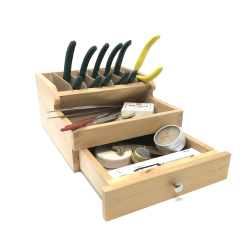 Anchor Wooden Tool Rack Organiser With Drawer
