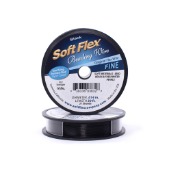 Soft Flex Beading Wire – Fine 21 Strand Black Onyx