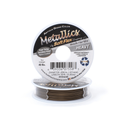 Soft Flex Beading Wire – Heavy 49 Strand Antique Brass