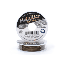 Soft Flex Beading Wire – Medium 49 Strand Antique Brass