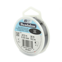 Beadalon 49 Strand Beading Wire, 0.33mm X 9.2m, Black