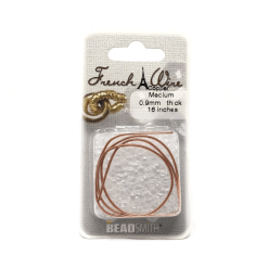 Beadsmith French Wire, Copper, Medium 0.9mm X 16in.