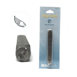 Beadsmith Left Angel Wing Design Stamp, 6mm