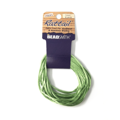 Beadsmith Rattail Satin Cord – Apple Green