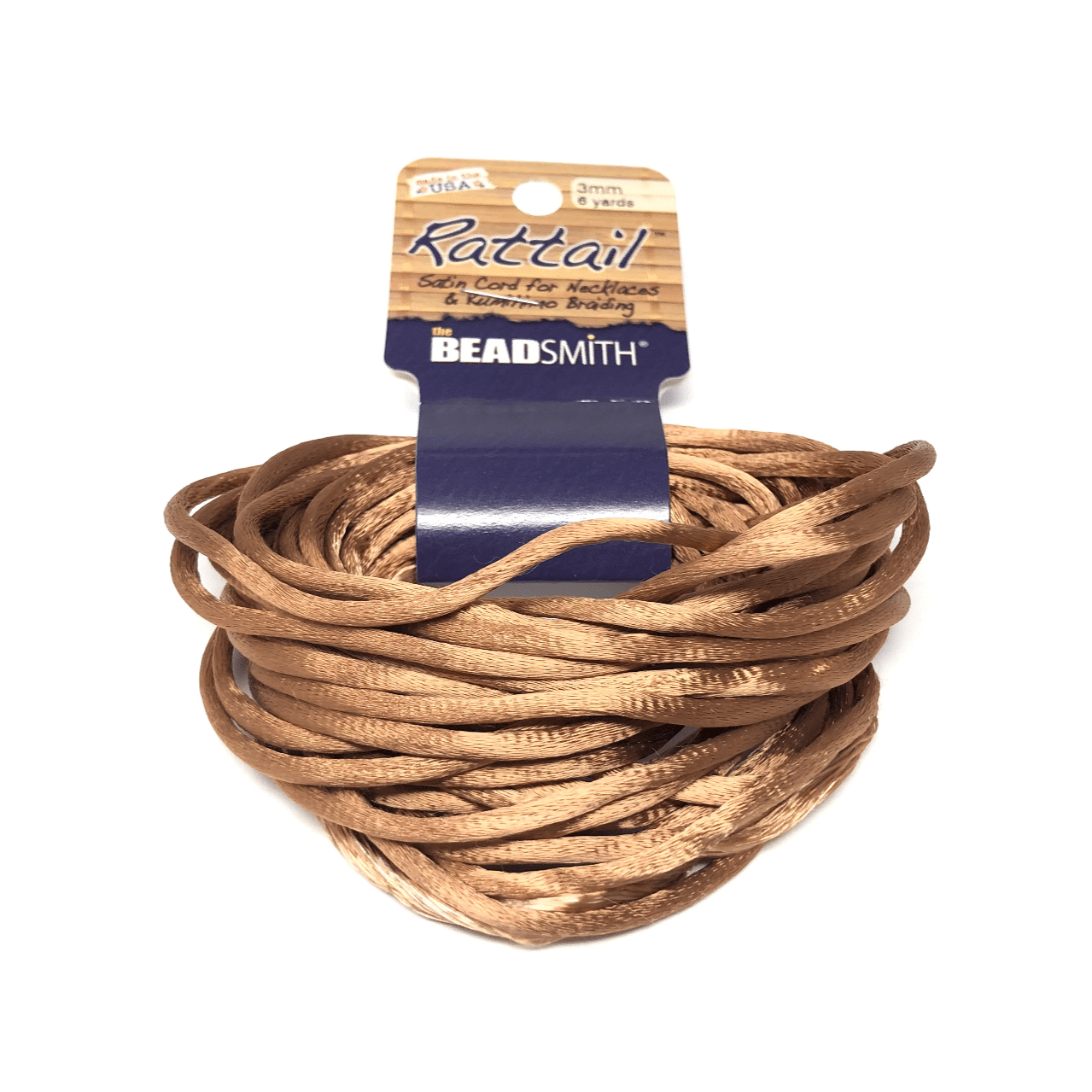 Beadsmith Rattail Satin Cord – Luggage - Image 2