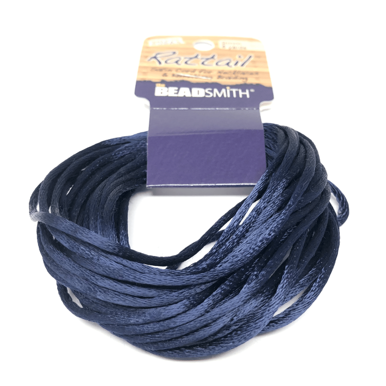 Beadsmith Rattail Satin Cord – Navy - Image 2