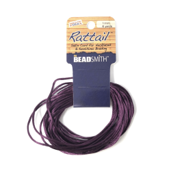Beadsmith Rattail Satin Cord – Plum