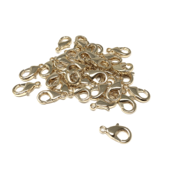 BeadSmith Gold Plated Lobster Claw 15mm – Pack Of 36