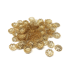 BeadSmith Gold Plated Filigree Bead Caps 7mm – Pack Of 144