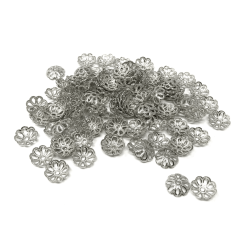 BeadSmith Nickel Plated Filigree Bead Caps 6mm – Pack Of 144