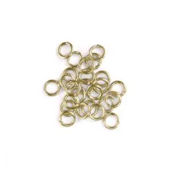 Artisan Jump Rings, Real Gold Plated, 7mm
