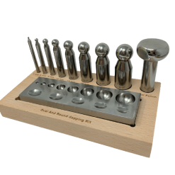 Anchor Oval And Round Dapping Block & Punch Set